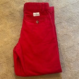 Vineyard Vines red corduroy boys pants, Size 8
